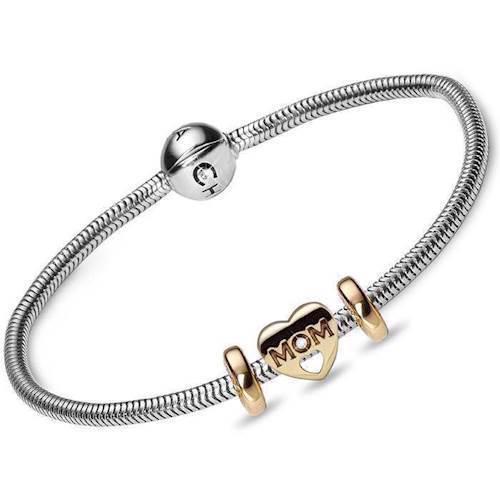 Image of Mors dag sølv armbånd med forgyldt charm fra Christina Watches